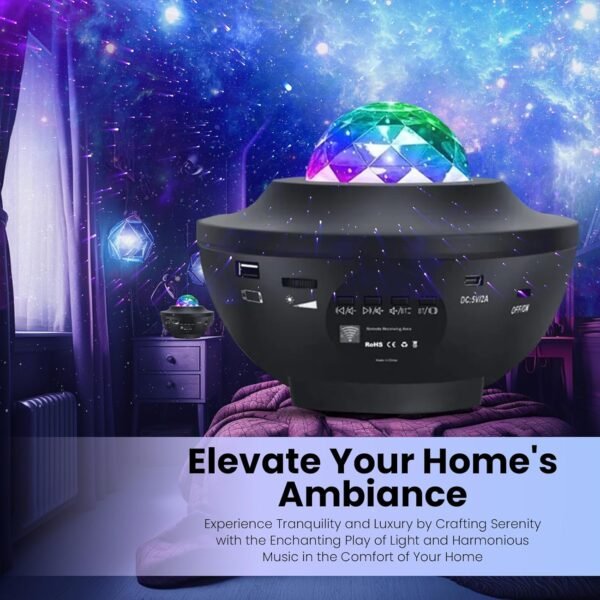 Star Projector Galaxy Light Projector with Bluetooth Speaker