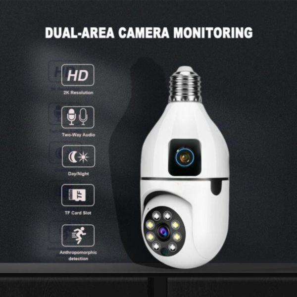 Light Bulb dual Security Camera