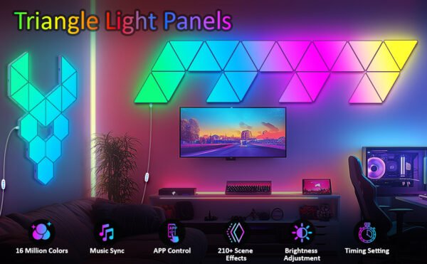 LED Triangle Light Panels - 6Pack - Image 8