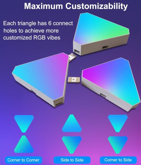 LED Triangle Light Panels - 6Pack - Image 4