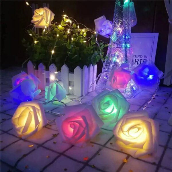 LED String Romantic RGB Rose Flower Lights